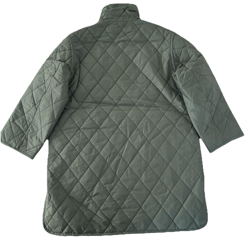 WE-AR4 Reversible Burb Coat S Dark Military Green Limonta Quilted‎ Insulated NEW - Picture 2 of 13